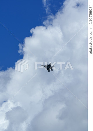 Airplane flying blue sky 110766084