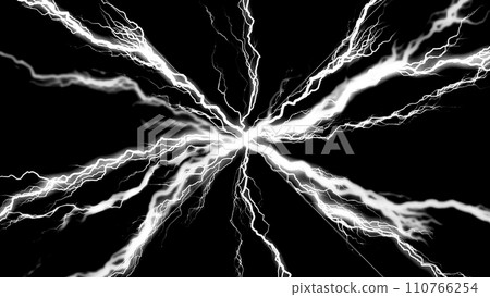 Radial lightning rays_abstract_image material_monochrome 110766254