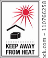 Hazardous HAZMAT Material Label Air Shipping Label Keep Away From Heat 110766258
