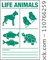 International Shipping Pictorial Green Labels Life Animals Dog Chicks Fish Turtle 110766259