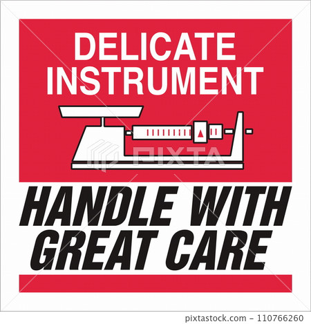International Shipping Pictorial Labels Delicate Instrument Handle With Great Care International Shipping Pictorial Labels Delicate Instrument Handle With Great Care 110766260