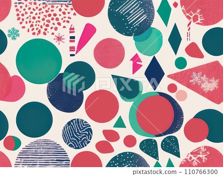 Risograph effect geometric Abstract shapes and Vector Christmas Boho elements with riso print texture Risograph effect geometric Abstract shapes and Vector Christmas Boho elements with riso print texture 110766300