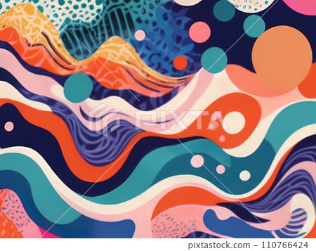 abstract shapes and textured risographe effect with Fluid organic shapes layered with multiple colors abstract shapes and textured risographe effect with Fluid organic shapes layered with multiple colors 110766424