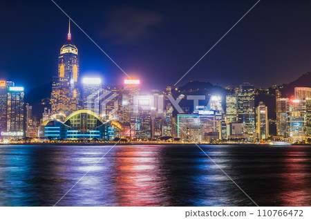 Hong Kong million dollar night view Victoria Harbor Hong Kong million dollar night view Victoria Harbor 110766472