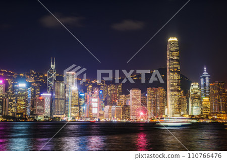 香港百萬夜景維多利亞港 香港百萬夜景維多利亞港 110766476