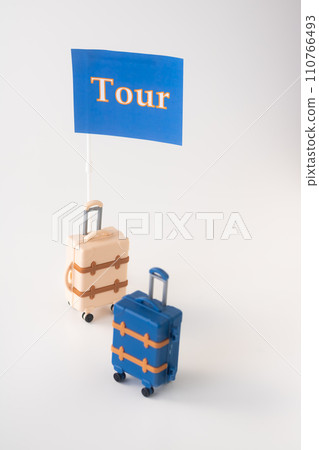 旅遊旅遊旗幟和手提箱 110766493