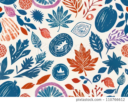 Thanksgiving Day Boho elements with riso print texture Thanksgiving Day Boho elements with riso print texture 110766612