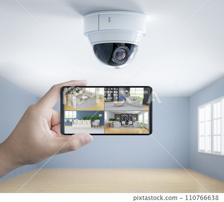 Mobile connect with home security camera Mobile connect with home security camera 110766638