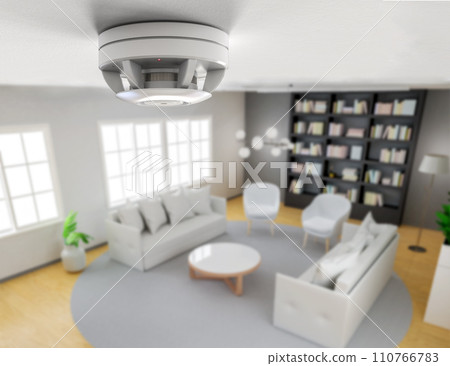 Smoke detector on ceiling Smoke detector on ceiling 110766783