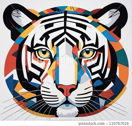 abstract painting art of a tiger 110767026