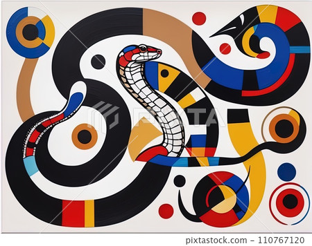 abstract painting of snake abstract painting of snake 110767120