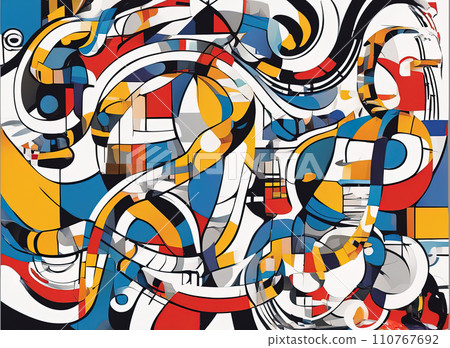 abstract painting of snake  110767692