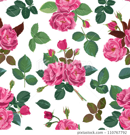 Seamless pattern of pink roses Seamless pattern of pink roses 110767792