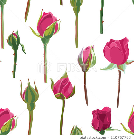 Seamless pattern of pink roses Seamless pattern of pink roses 110767793