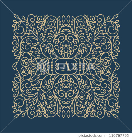 art nouveau frame greeting card art nouveau frame greeting card 110767795