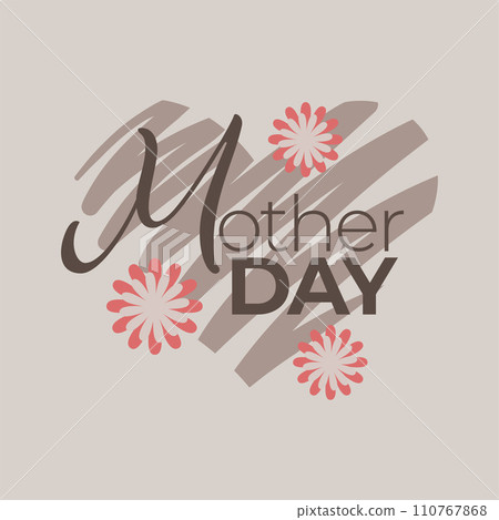 Mother's day greeting card with hearts 110767868