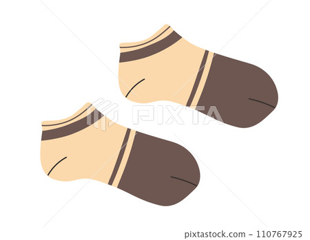 Ankle length socks, men and women clothes vector Ankle length socks, men and women clothes vector 110767925