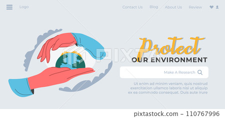 Protect our environment, website landing page 110767996