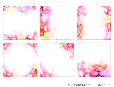 Alcohol ink art_graphic_pink 110768080