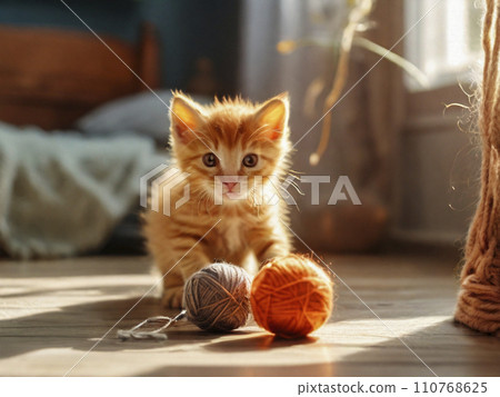 Ginger kitten 110768625