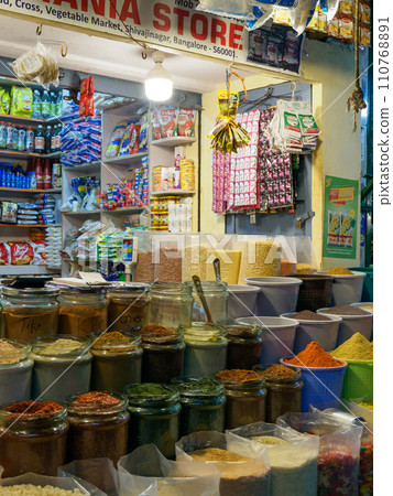 India_Scenery of a store selling daily necessities and groceries India_Scenery of a store selling daily necessities and groceries 110768891