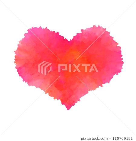 hand drawn illustration of red blurred heart hand drawn illustration of red blurred heart 110769191