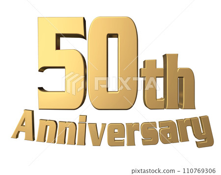 3DCG characters "50th Anniversary/50th Anniversary" Gold, Gold 3DCG characters "50th Anniversary/50th Anniversary" Gold, Gold 110769306