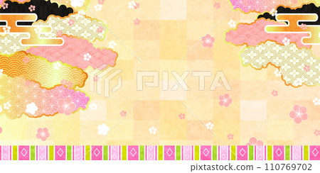 梅花日本圖案 Hinamatsuri 背景 110769702