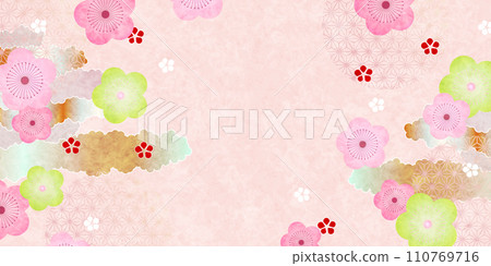 梅花日本圖案 Hinamatsuri 背景 110769716