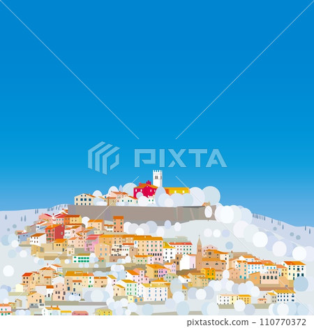 莫托文克羅埃西亞冬季景觀 莫托文克羅埃西亞冬季景觀 110770372