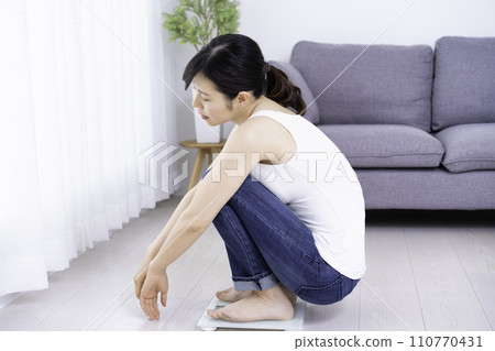 一個稱重而震驚的女人 110770431