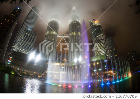 Petronas Twin Towers night view 5 Petronas Twin Towers night view 5 110770709