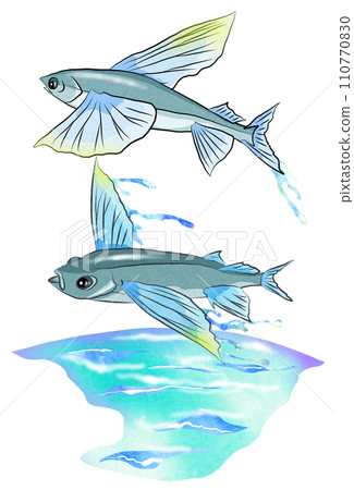 飛魚背景插圖 110770830