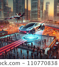 Car of the near future - cool dream eco car [Ai image] 110770838