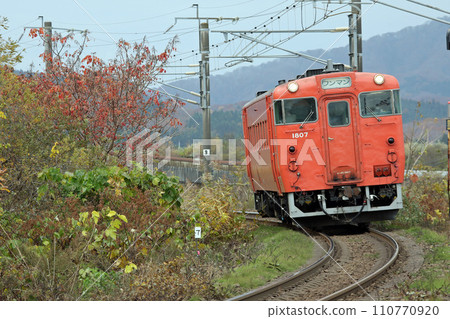 Hokkaido Southern Isaribi Railway Kiha 40 local train JNR metropolitan area color Tarako color 110770920