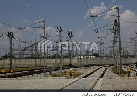 Metro Train station Hyderabad India Metro Train station Hyderabad India 110771439