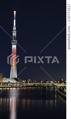 東京晴空塔與隅田川燈光秀、首都高速6號向島線 東京晴空塔與隅田川燈光秀、首都高速6號向島線 110771817