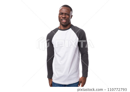 young smiling happy businessman american man dressed casual on studio background 110772793