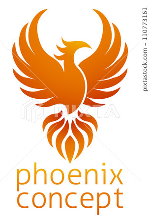 Phoenix Fire Bird Rising Wings Spread Eagle Phoenix Fire Bird Rising Wings Spread Eagle 110773161