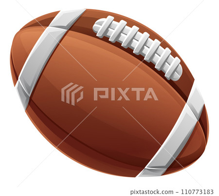 American Football Ball Cartoon Sports Icon American Football Ball Cartoon Sports Icon 110773183