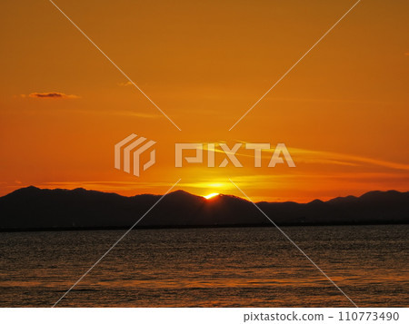 Okayama Kojima Bay Bridge, sunset Okayama Kojima Bay Bridge, sunset 110773490