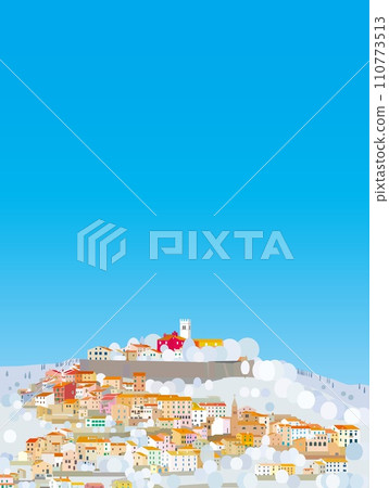 motovun croatia winter landscape 110773513