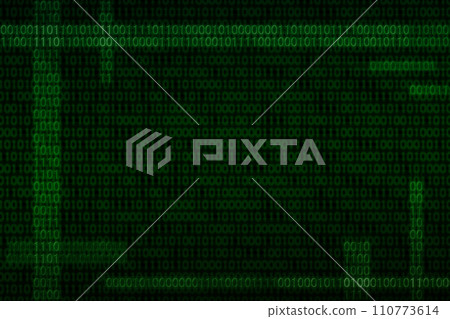 Digital, IT, Cyber, Computer, Matrix, Binary number image background frame material Digital, IT, Cyber, Computer, Matrix, Binary number image background frame material 110773614