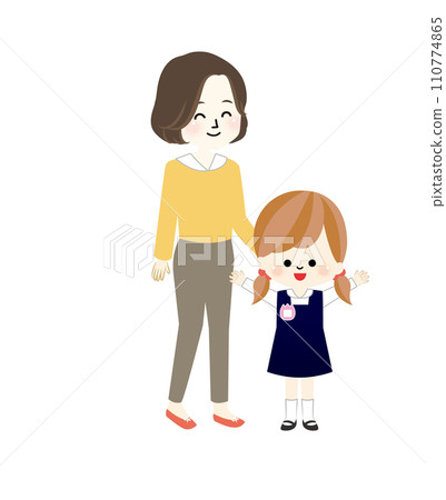 媽媽看著孩子們 110774865