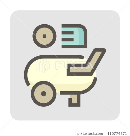 Car paint and repair service tool vector icon design, 48x48 pixel perfectand editable stroke. 110774871