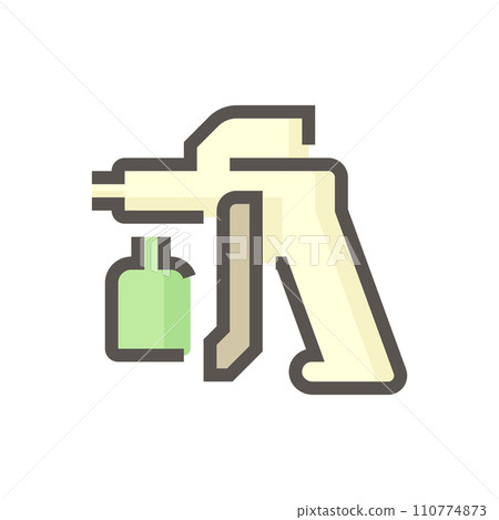Car paint and repair service tool vector icon design, 48x48 pixel perfectand editable stroke. 110774873
