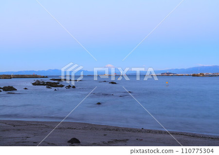 Venus Belt Fuji seen from Manase Coast Venus Belt Fuji seen from Manase Coast 110775304