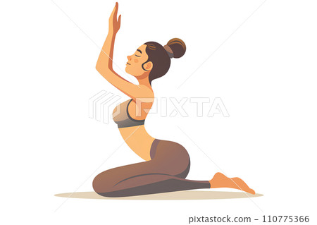 Various poses of women doing yoga Various poses of women doing yoga 110775366