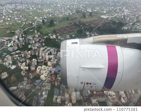 Kathmandu view from the plane 110775381
