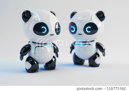 可愛的熊貓AI機器人 110775392